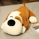 AYLAODI 1Pc 50Cm Lying Dog Stuffed Dog Pillow Cartoon Animal Dog Plush Toy Cute Pillow Bed Cushion Computer Holder Pillow (Yellow)
