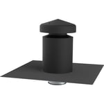 Ventilationshuv Ø160 svart med integrerad takpapp isolerad 50 mm