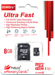 8GB Class 10 70MB/s MicroSD Memory card for Sandisk Clip Jam MP3 Music Player