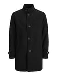 Jack & Jones Men's JPRBLAMELTON Wool Coat STS, Black, M