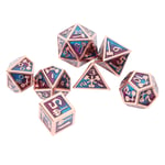 7Pcs Metal Polyhedral Dice Set RPG Card Games Odorless Table Game Gear Dice AIS