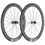 DT Swiss ARC 1100 50 Dicut Carbon Disc Road Wheelset - 700c Black Shimano 12mm Front 142x12mm Rear Centerlock Pair 11-12 Speed Tubeless