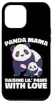 iPhone 15 Pro Max Panda Mama Raising Lil Paws With Love Cute Mom Bear And Cub Case