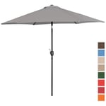 Uniprodo Aurinkovarjo suuri - tummanharmaa kuusikulmainen Ø 270 cm kallistettava