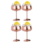 Copper Coupe Champagne Glasses Set of 4 Stainless Steel Vintage Martini5405