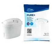 Aqualogis 2.6L Water Filter Jug Blue + 12 Month Cartridges Pack For Brita Maxtra