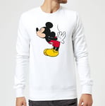 Disney Mickey Mouse Mickey Split Kiss Sweatshirt - White - M