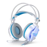 Casque Gaming Kotion Each G7000 Usb 7.1 Surround Microphone Led - Blanc