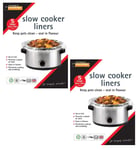 2 x Toastabags Pk Of 5 Slow Cooker Liners 30 x 55cm Croc Pot Liner Round Or Oval