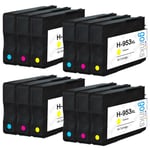 12 C/M/Y Ink Cartridges to replace HP 953C, 953M, 953Y (HP953XL) Compatible