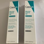2 Boxes Of CeraVE Blemish Control Gel With AHA&BHA  (2x40ml) Alcohol Free NEW