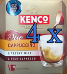 4x 6 Kenco DUO CAPPUCCINO Instant Coffee 24 servings milky froth & rich espresso