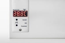 Teploceramic Infrared Heater Panel Built in Thermostat Wall Mounted or Free Standing UK Plug (Without rollers, 700W (110cm x 47cm))