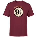 Harry Potter Platform 9 3/4 T-Shirt - Burgundy - XL - Burgundy