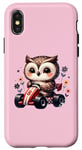 iPhone X/XS Adorable Owl Riding Go-Kart Cute On Pink Case