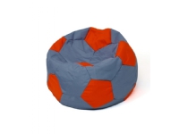 Fodbold Sako taske pouffe grå-rød L 80 cm