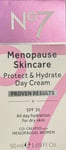 No7 Menopause Skincare Protect & Hydrate Day Cream - 50ml (Brand New)