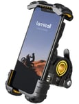 Lamicall Bike Phone Holder, Motorcycle Phone Mount - Adjustable Motorbike Phone Holder for iPhone 13, 13 Pro, iPhone 12 Pro Max Mini, 11 Pro Max Xs 8 X 8P 7 6S, Samsung S10 S9, Huawei, 4.7-6.8 Devices