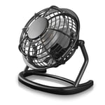 CSL - USB Desk Fan - Portable Cooling Fan connect with the PC Notebook Laptop - diameter of fan 12 cm 4,7 inches - black