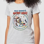 Disney Mickey Mouse Retro Poster Piano Women's T-Shirt - Grey - L - Grey