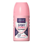 ABOVE Roll-On Sport Energy, Women, 1.7 oz - Deodorant for Women - 72-Hour Protection- Dry Touch - No Stains - Woody Floral Fragrance - All Skin Types