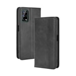 GOGME Leather Case for Realme 7 5G (Not for 4G Version) Case, Retro Style PU/TPU Wallet Folio Case, Collection Premium Folio Cover with [Card Slots] and [Kickstand] for Realme 7 5G. Black