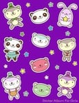 Sticker Album For Girls: 100 Plus Pages For PERMANENT Sticker Collection, Activity Book For Girls, Purple - 8.5 by 11