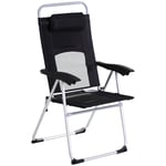 Outdoor Garden Folding Chair  Armchair Reclining Seat w/Pillow