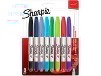 Sharpie 2065409, Multifärg, Fin/Ultrafin, Keramiska, Tyg, Läder, Metall, Papper, Plast, Ap, 8 Styck, Blåsa