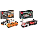 LEGO 76918 Speed Champions McLaren Solus GT & McLaren F1 LM & 76916 Speed Champions Porsche 963, Model Car Building Kit, Racing Vehicle Toy for Kids, 2023 Collectible Set with Driver Minifigure