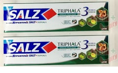2 x Salz Triphala Green Process toothpaste 3 Herbal Power Hypertonic Salt 90ml.