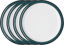 Denby 24048905 Greenwich/white 4 Piece Dinner Plate Set, 26.5 centimeters