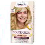 Schwarzkopf - Palette - Coloration Permanente - Crème Soin Cheveux Matures - Couvre 100% des Cheveux Blancs - Couleur Nuancée Longue Durée - Huile de Noyau d'Abricot - Blond Clair Doré 8-50