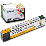 Kingjet Replacement for HP 973 973X Ink Cartridges Compatible for HP Pagewide pro 452dn 452dw MFP 477dn 477dw 552dw MFP 577dw 577z ,HP PageWide Managed P55250dw MFP P57750dw (HP F6T83AEE 1 Yellow)