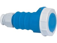 Bals Cee Förlängningskabelh6 230V Ac 16A 3-Polig Blå Multigrip Kabelavlastning, Quick Connect® Förnicklad, Ip67 Polyamid