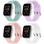 Adepoy for Apple Watch Strap 38mm 40mm 41mm 42mm 44mm 45mm, Soft Silicone Replacement Bands for Apple iWatch 7/SE/6/5/4/3/2/1, Women Men