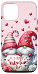 iPhone 15 Pro Valentines Day Gnomes Cute Hearts Love Gnome For Her Him Case