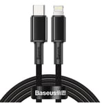 Baseus USB Typ C - Blixtkabel snabbladdning Strömförsörjning 20 W 2 m svart (CATLGD-A01)