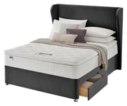 Silentnight Kingsize Memory 2 Drawer Divan Bed - Charcoal King Size