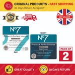 2 x No7 Protect & Perfect Intense ADVANCED Day & Night Cream 50ml, Free P&P