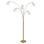 Lindby - Abiram Gulvlampe Brass/White