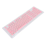 (Pink White)110 Keys Keyboard Keycaps Computer Accessories Durable Wear