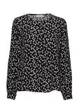 Ines Printed Blouse Black Morris Lady