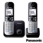 PANASONIC TG6812 TWIN DECT CORDLESS TELEPHONE SET CALLER ID SILVER - KX-TG6812EB