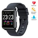 Dytxe Fitness Tracker HR, Activity Tracker with 1.3Inch IPS Screen Long Battery Life Smart Watch with Sleep Monitor Step Counter Calorie Counter Smart Notification Bracelet for Women Men,Black