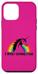iPhone 12 mini I Fart Rainbows Pink Unicorn - LOL Funny Humor Inspired Case