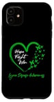 iPhone 11 Hope Fight Win Lyme Disease Awareness Lime Heart Butterflies Case