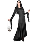 WIDMANN MILANO PARTY FASHION - Costume Morticia, robe, sorcière, méchante fée, Halloween, Carnaval