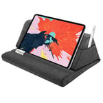 MoKo Tablet Pillow Stand, Soft Bed Pillow Holder Xmas Gift for up to 11" Pad, Fits iPad 10.2"(9th Gen), New iPad Mini 6 8.3" Air 4/3, iPad Pro 11/10.5/9.7, Mini 5 4, Galaxy Tab S6/S7 11", Space Gray