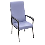 Loops Height Adjustable Ergonomic Lounge Chair - High Backed Blue Upholstery